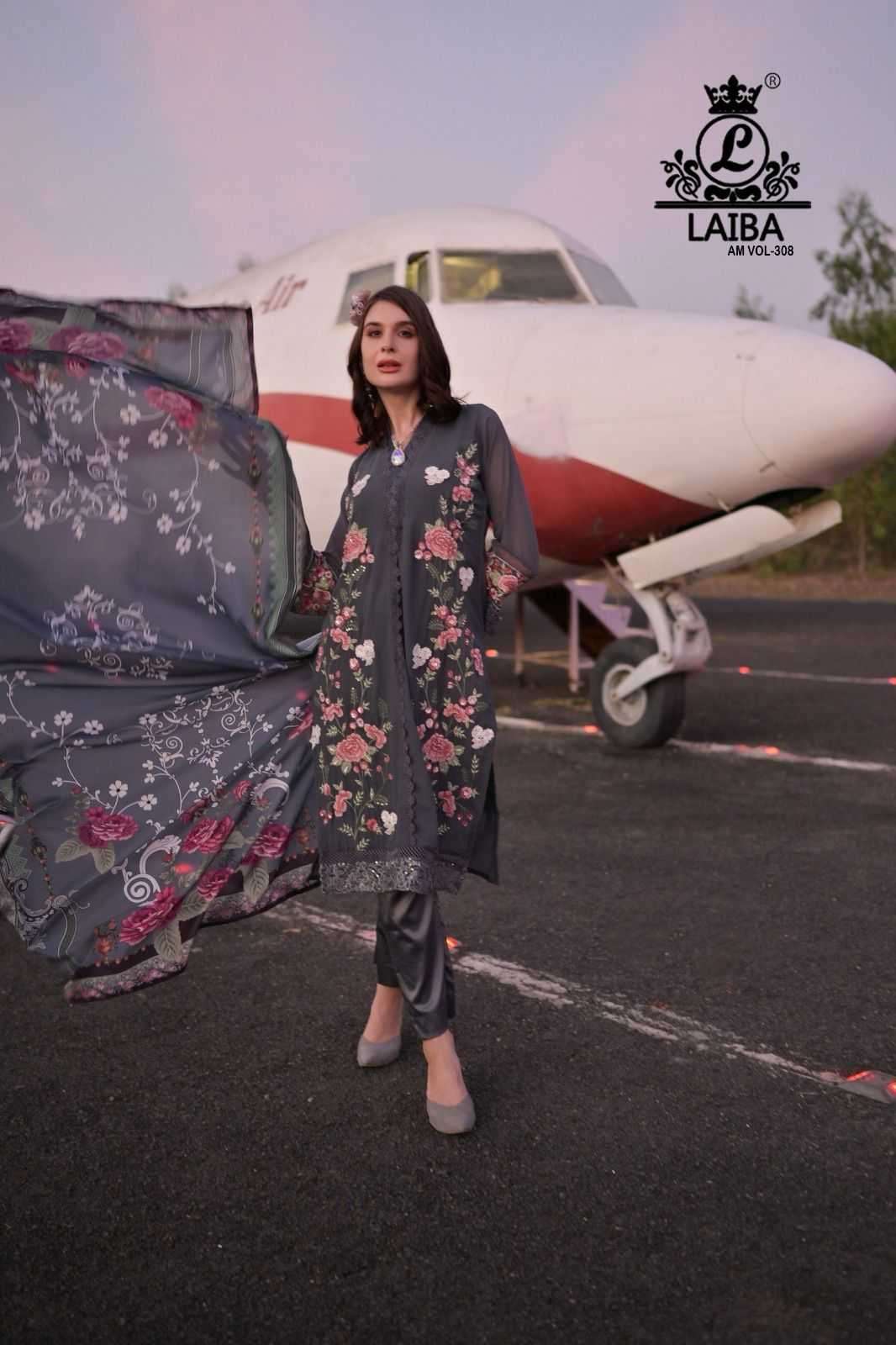 laiba am vol 308  Pure Georgette readymade suit 