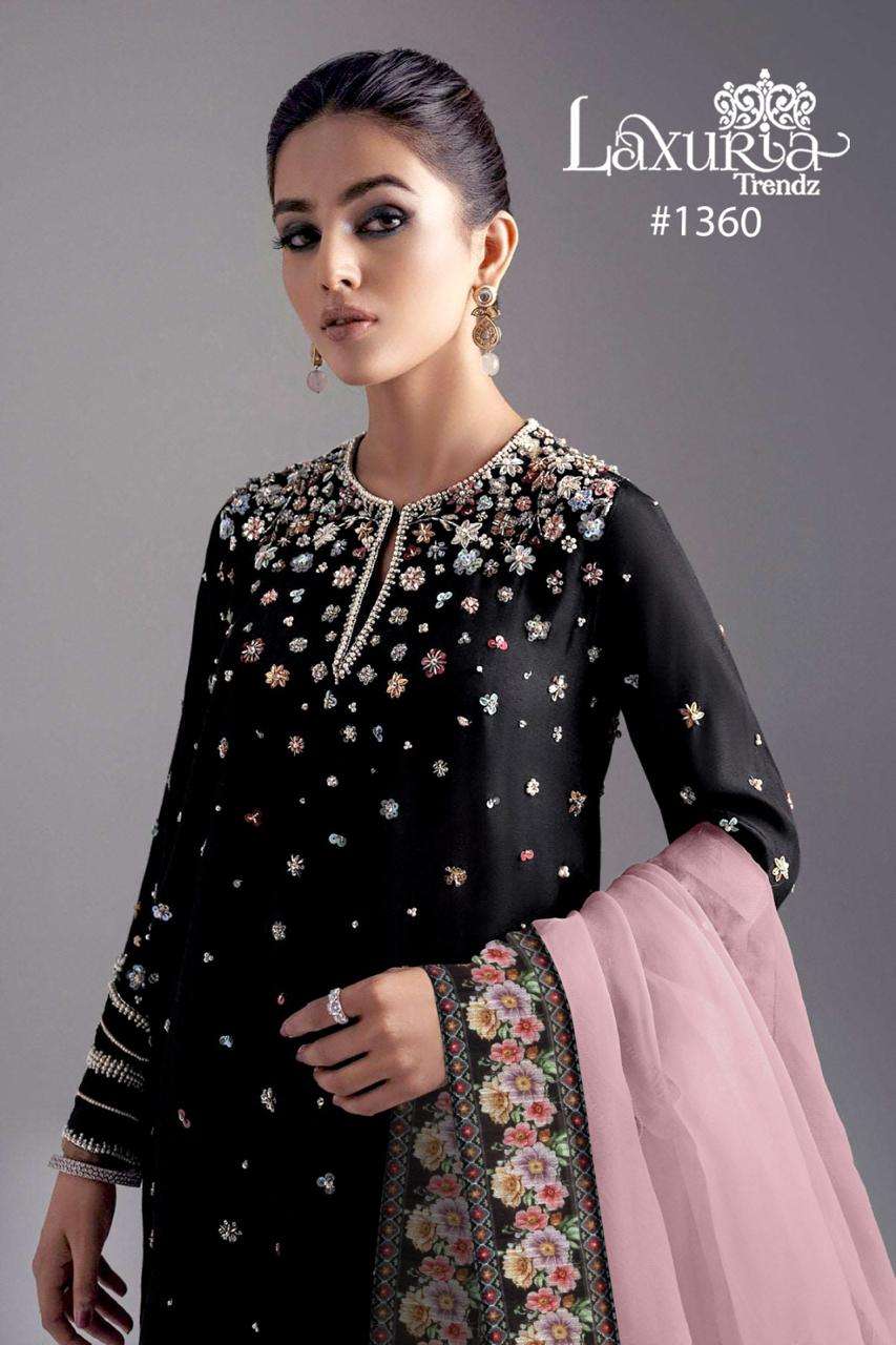 laxuria 1360 designer Faux Georgette readymade suit