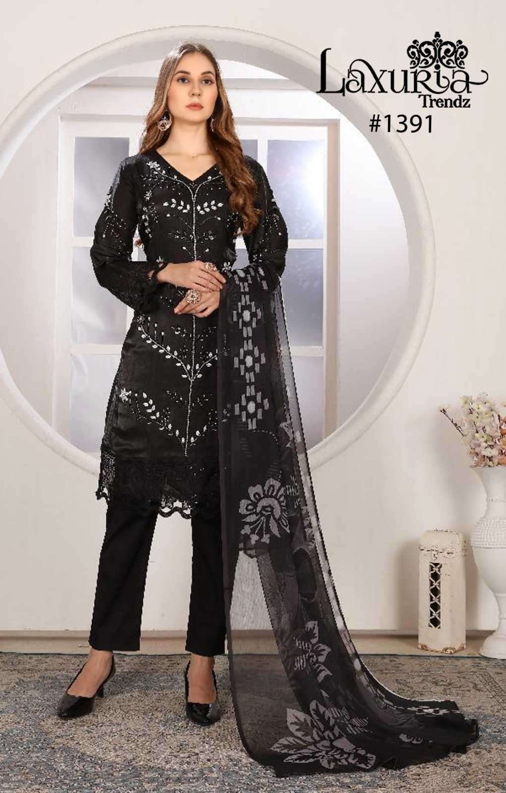 laxuria 1391 Lotus Satin readymade suit 