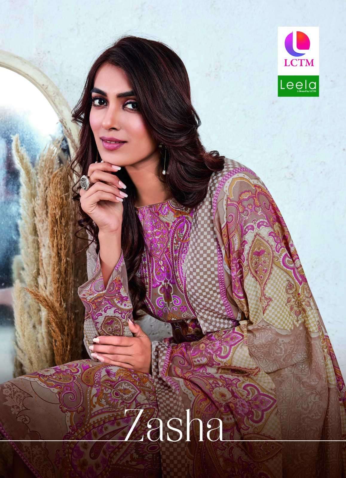 leela zasha series 1001-1008 cotton print suit 