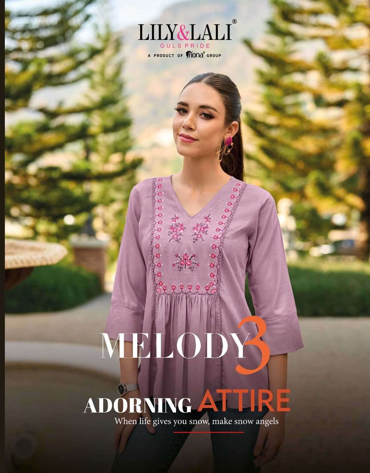 lily and lali melody vol 3 series 18001-18008 Viscouse Rayon tops
