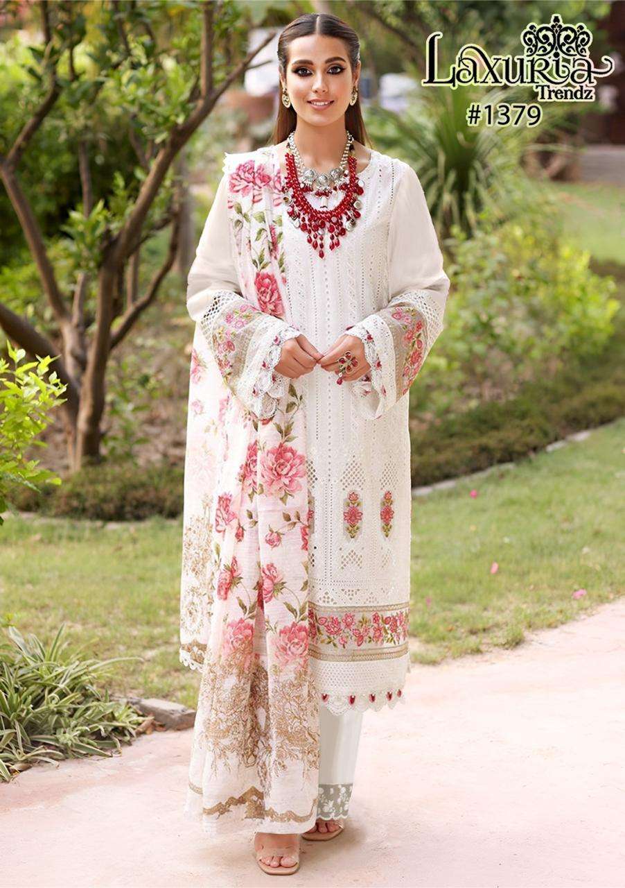 luxuria 1379 designer Faux Georgette embroidery tunic 