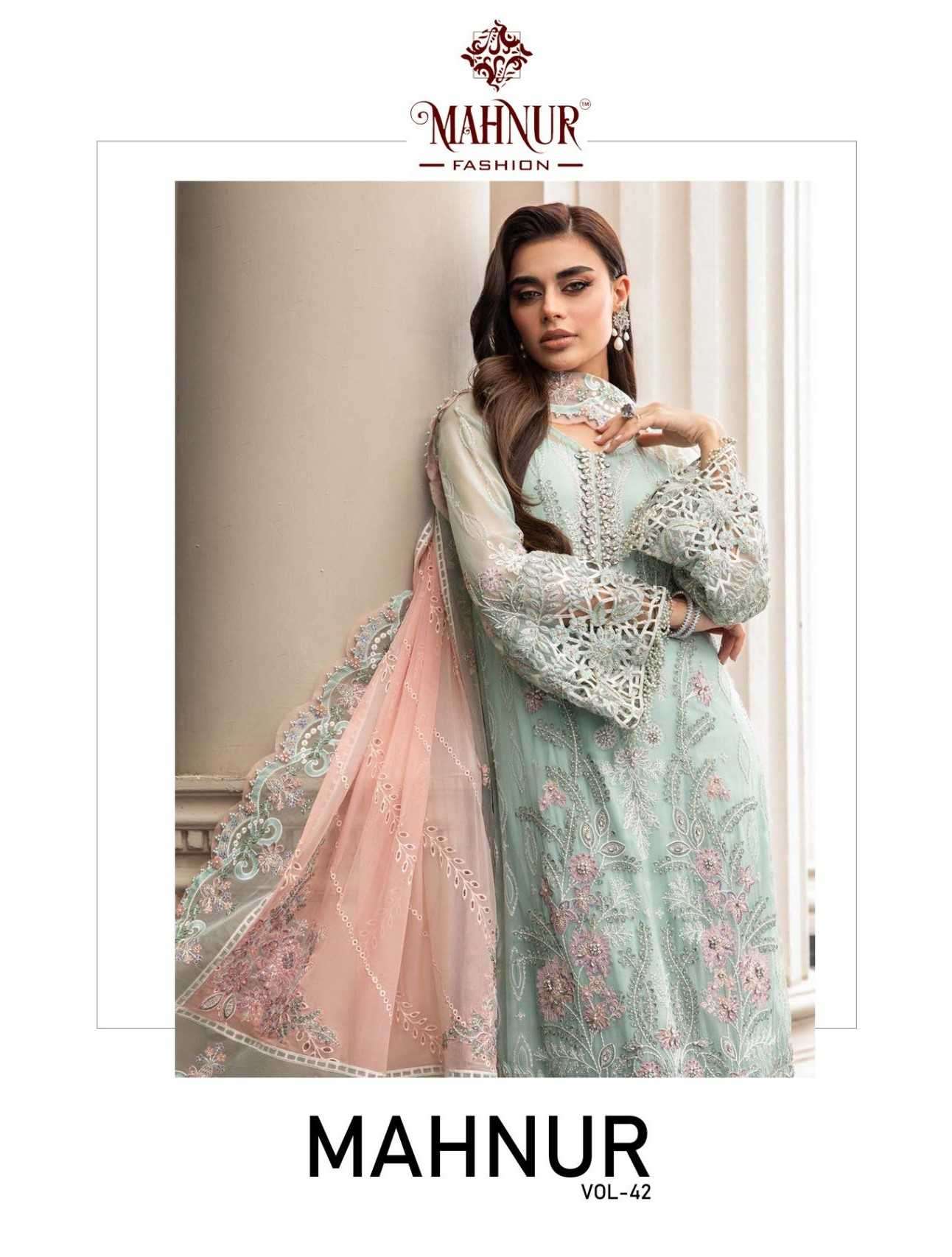 mahnur vol 42 series 42001-42003 heavy organza suit