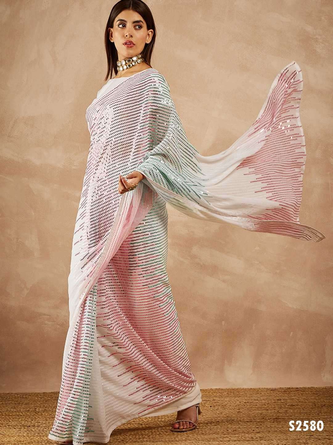 mahotsav roozal vol 5 series 2580-2583 georgette saree