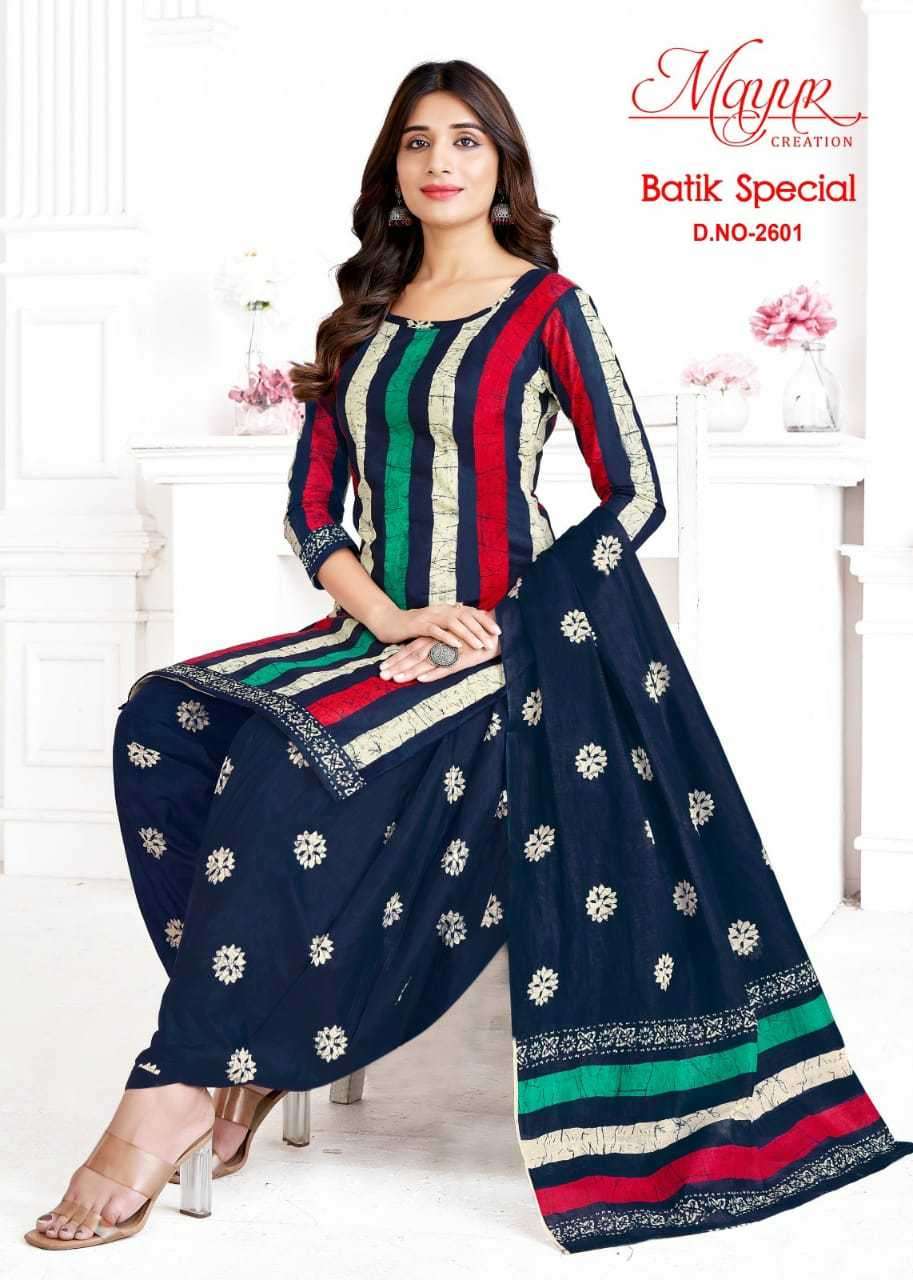 mayur batik special vol 26 series 2601-2610 Heavy Cotton suit