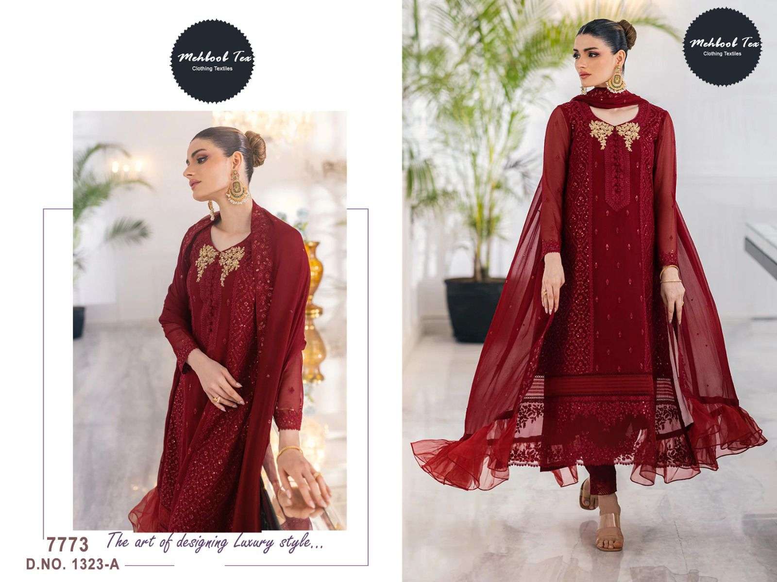 Mehbbob tex 1323 designer georgette suit 