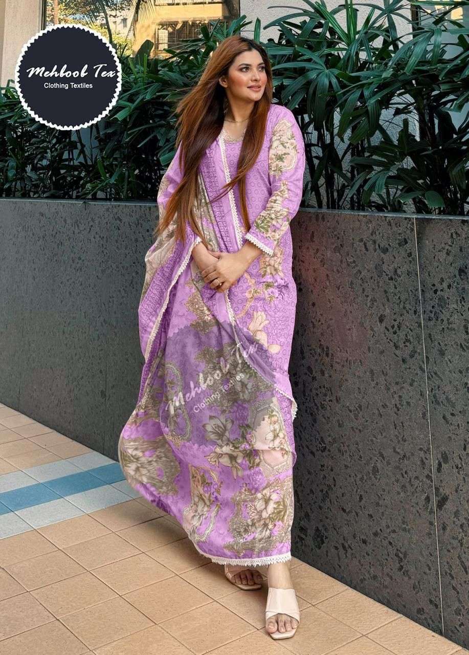 MEHBOOB TEX maria b gold 1271 B-C-D designer pure cotton suit