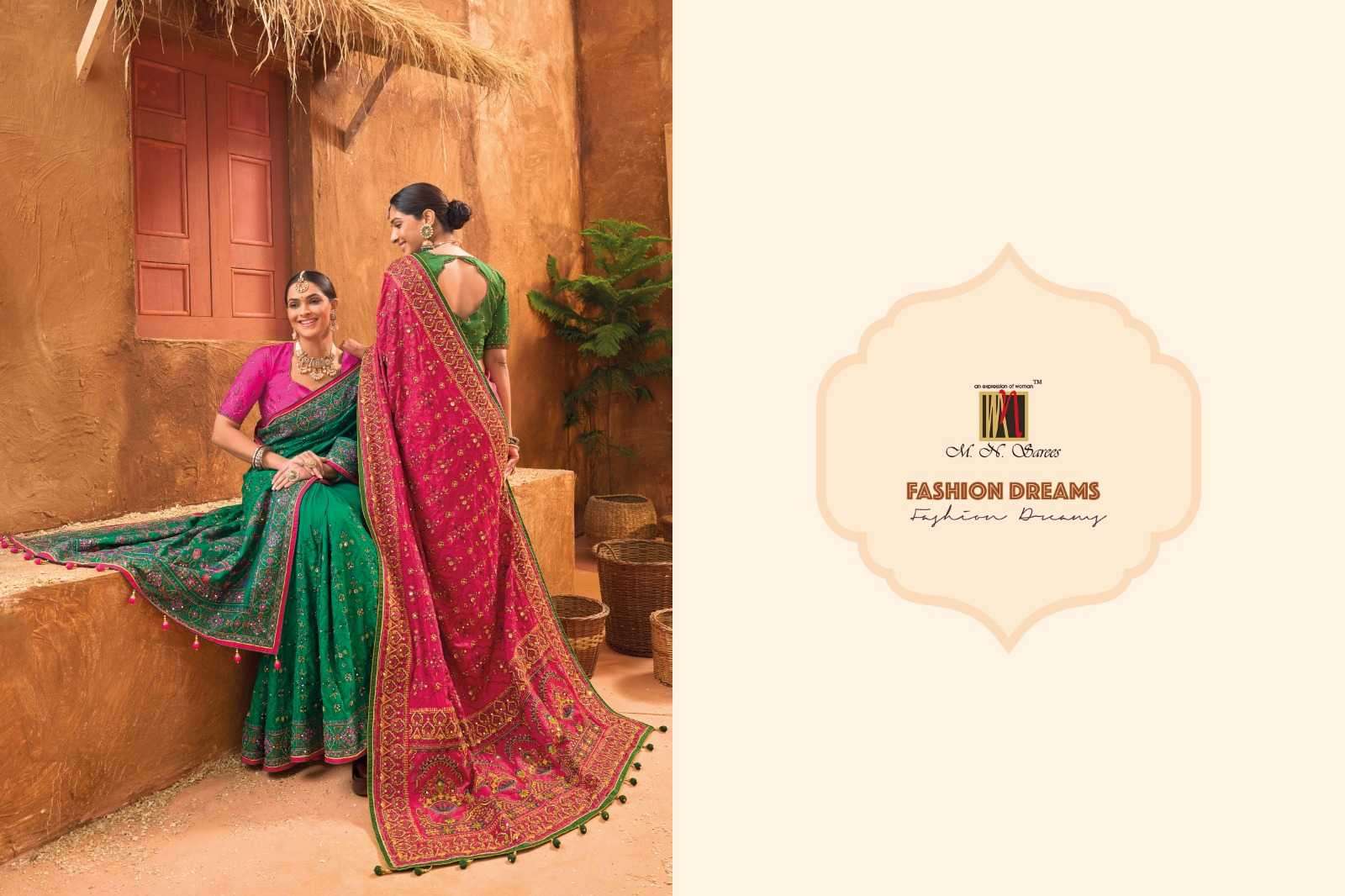 mn saree kachhi work vol 5 series 7001-7008 banarasi silk saree