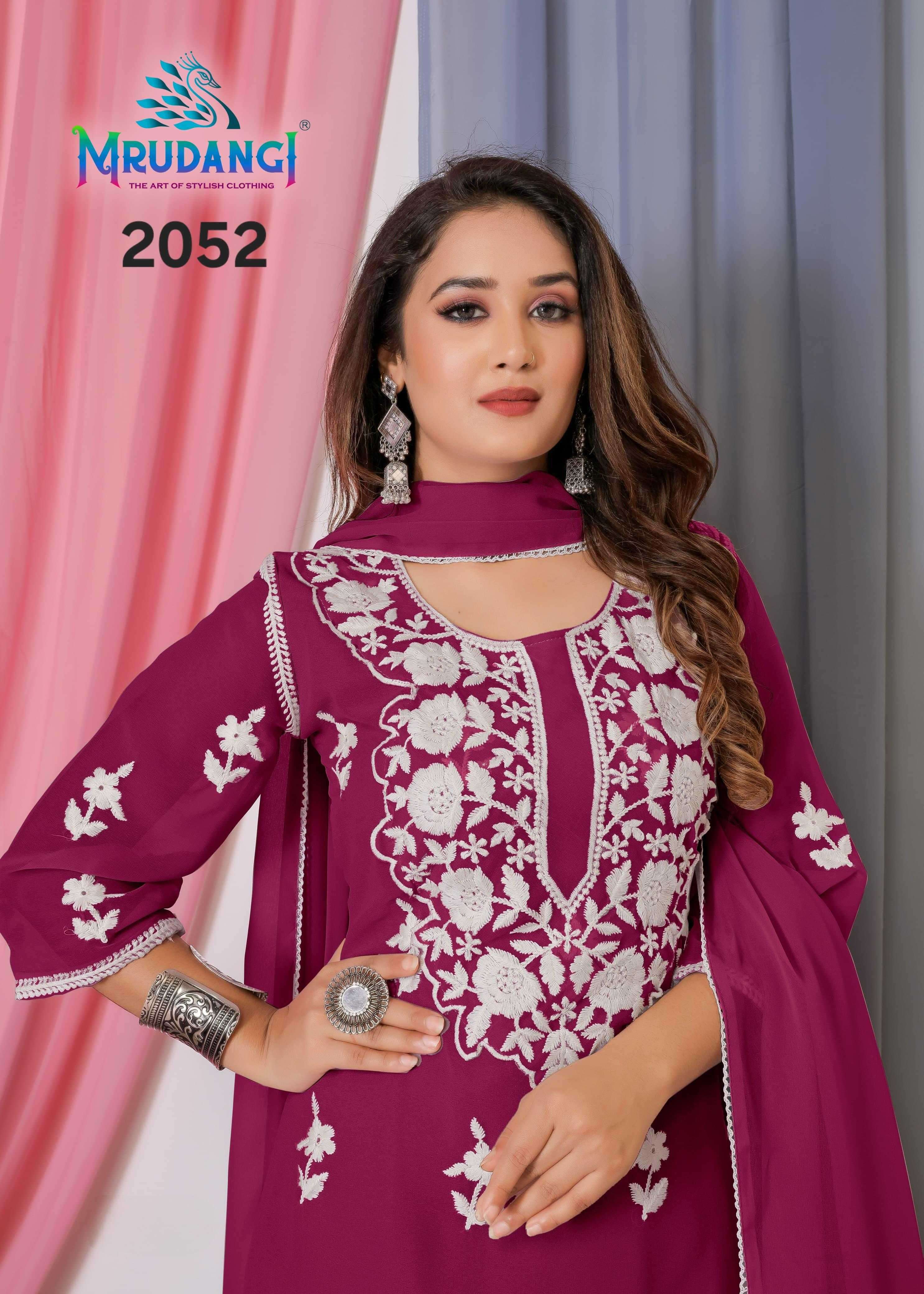mrudangi noor vol 2 series 2051-2054  bemberg Georgette suit