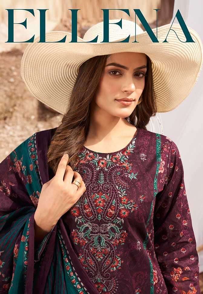 mumtaz arts ellena series 1201-1206 pure karachi lawn suit 
