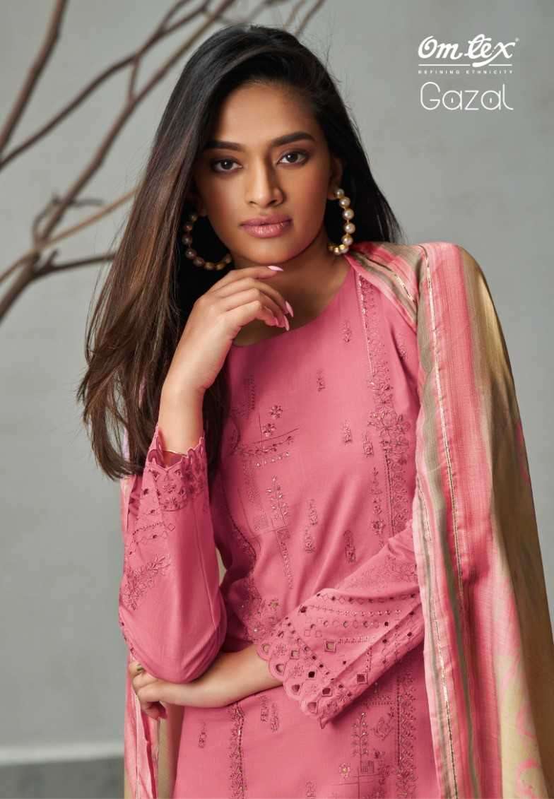 omtex gazal series 3801 lawn cotton suit