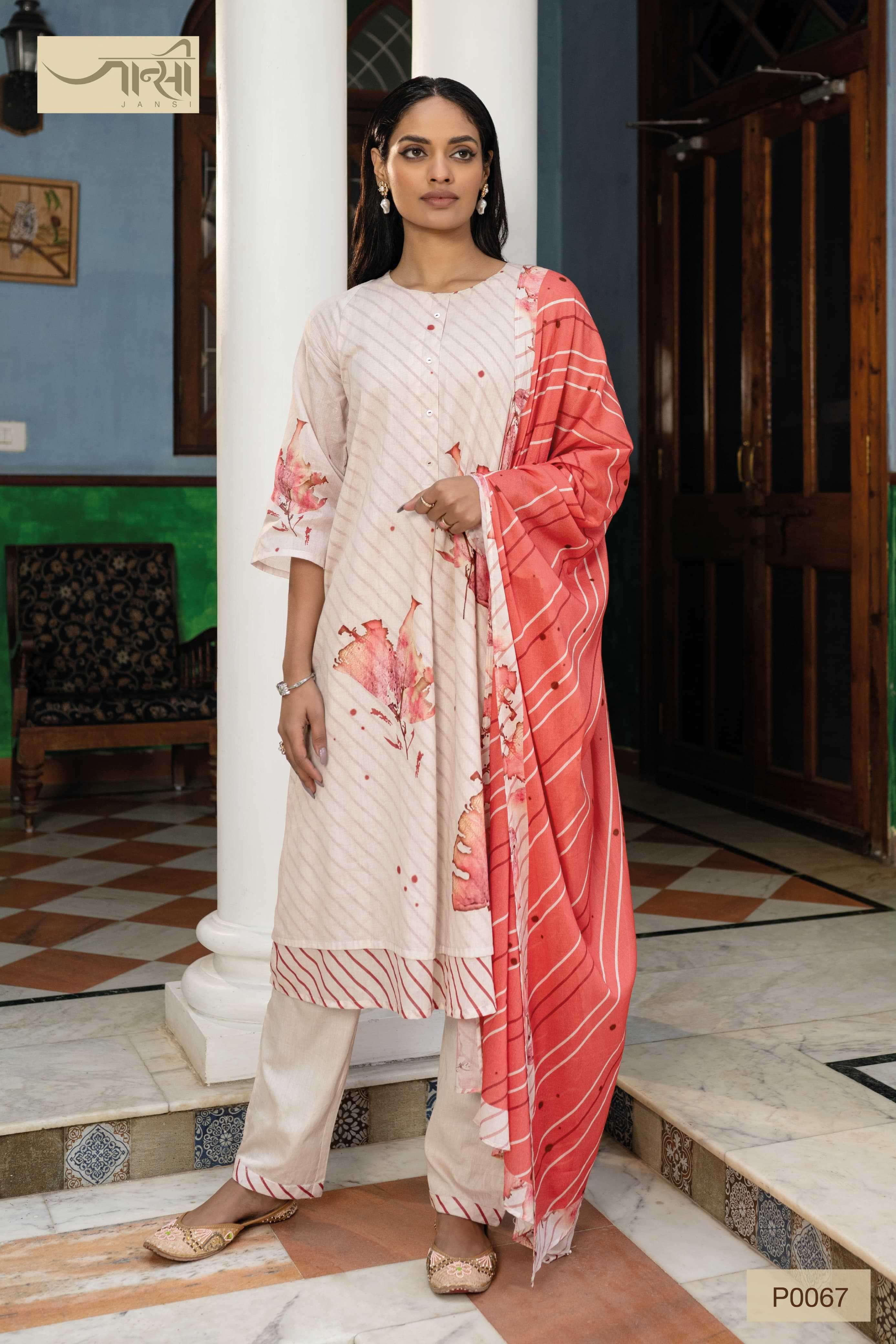 omtex jaansi p0067 mul cotton readymade suit 