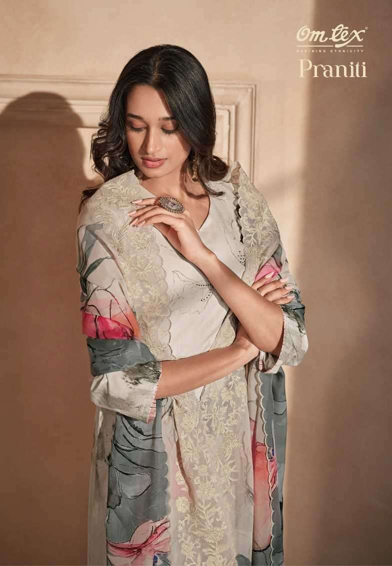 omtex praniti series 3861 lawn cotton suit 