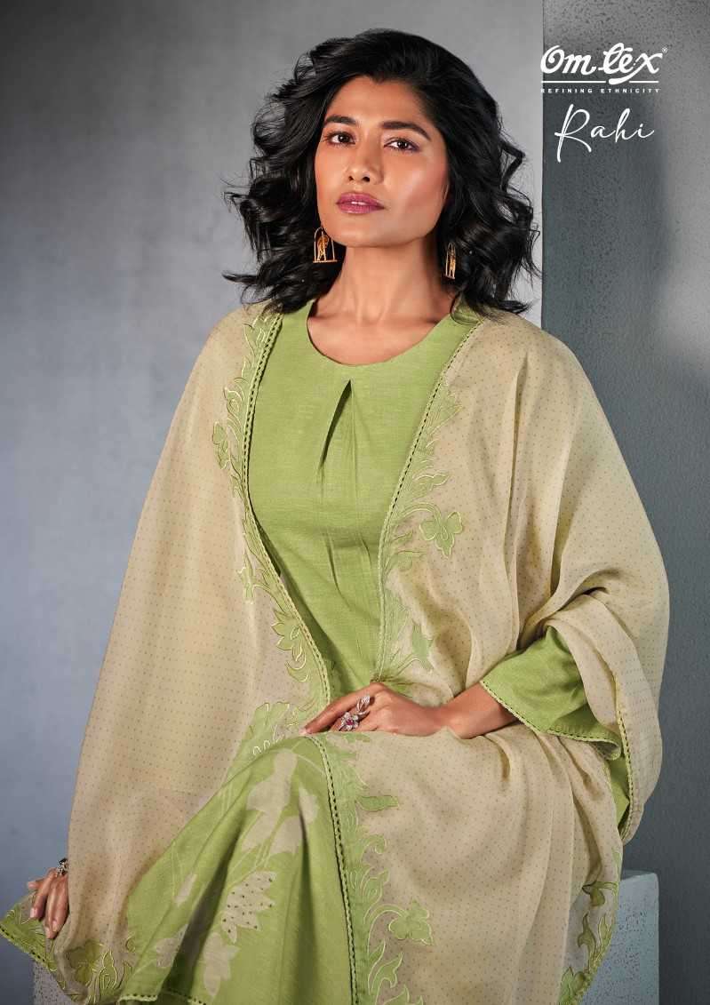 omtex rahi series 3581 linen cotton digital print suit 