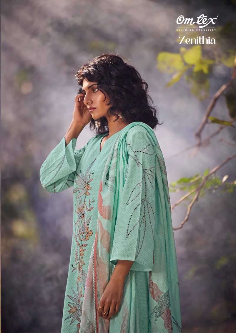 omtex zenithia series 3971 lawn cotton digital print work suit 