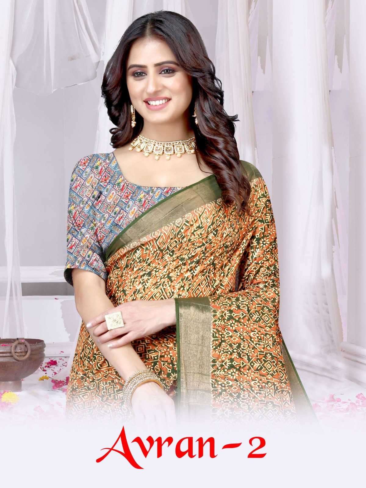 pr avran vol 2 series 5001-5008 cottan hamdloom febrices saree