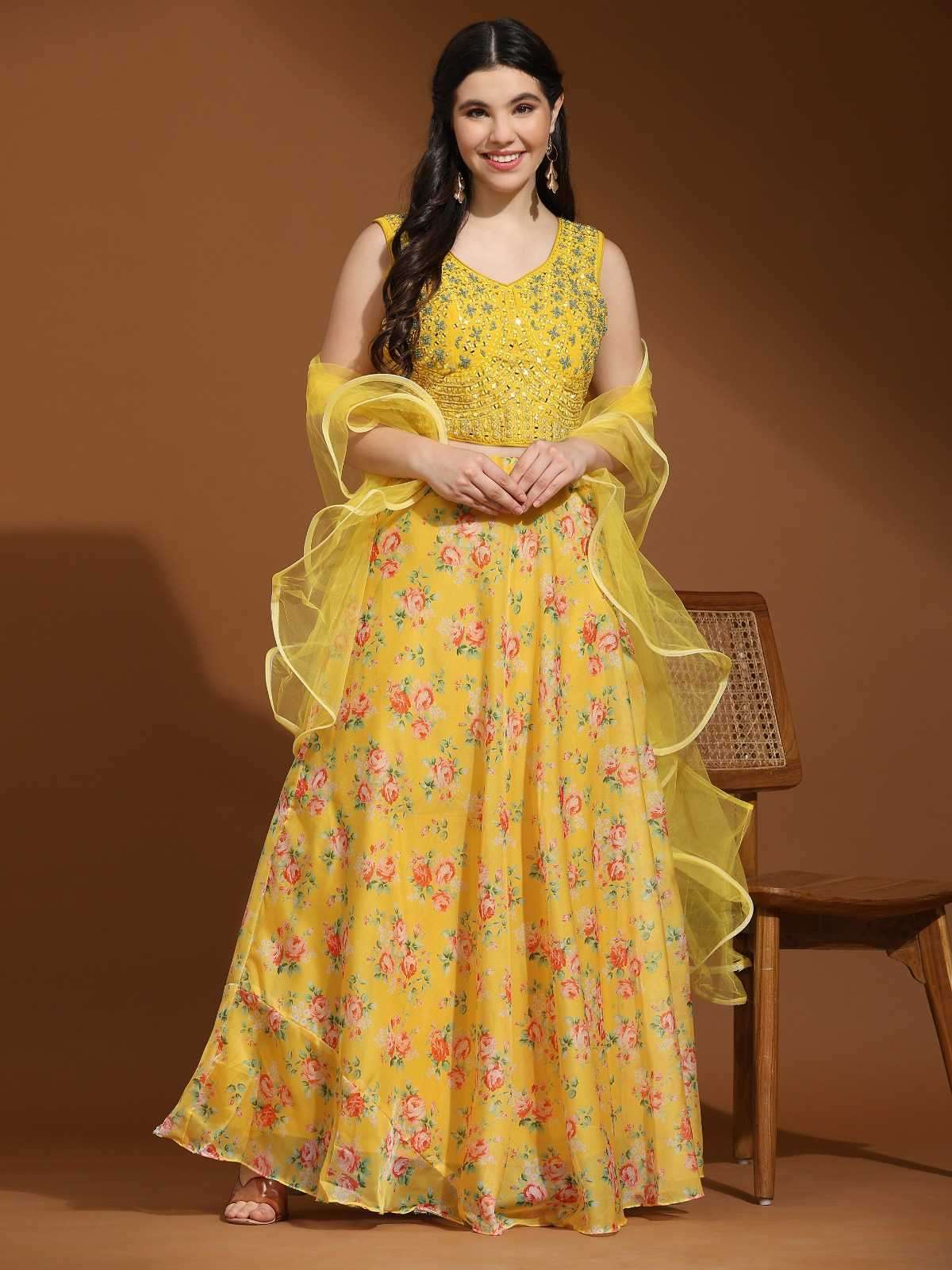 pr c192 premium silk organza readymade party wear lehenga