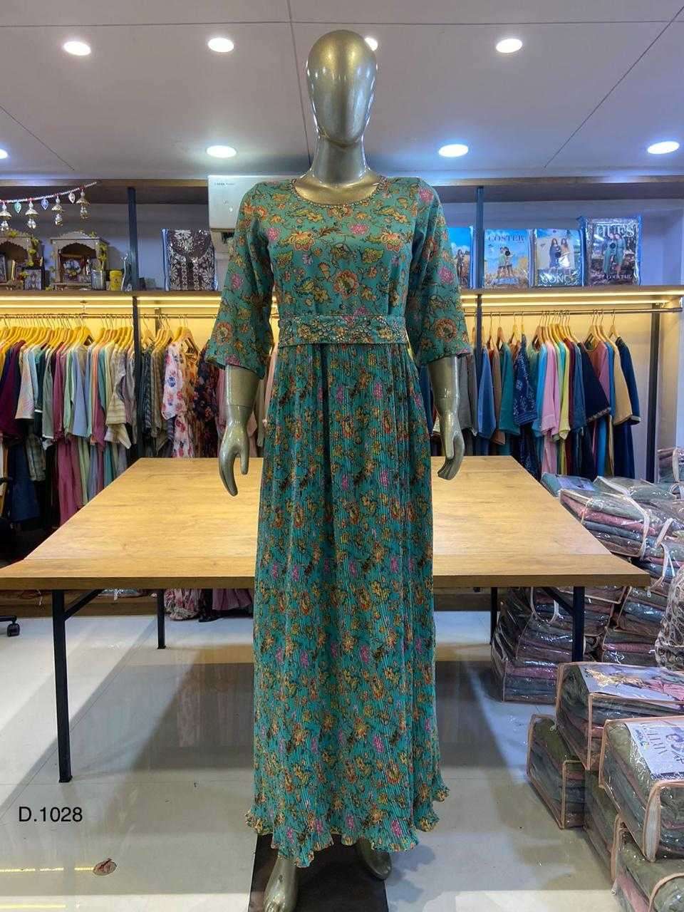 pr handwork khatli work gown occasion wear readymade combo set