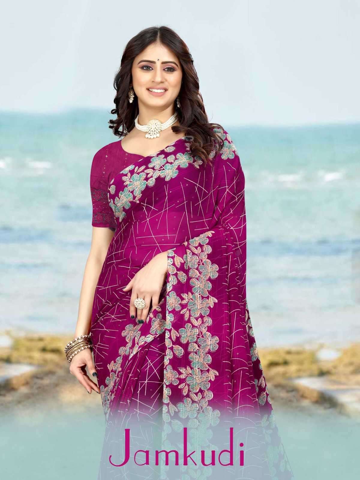 pr jamkudi series 5001-5008 wetless patta febrices saree