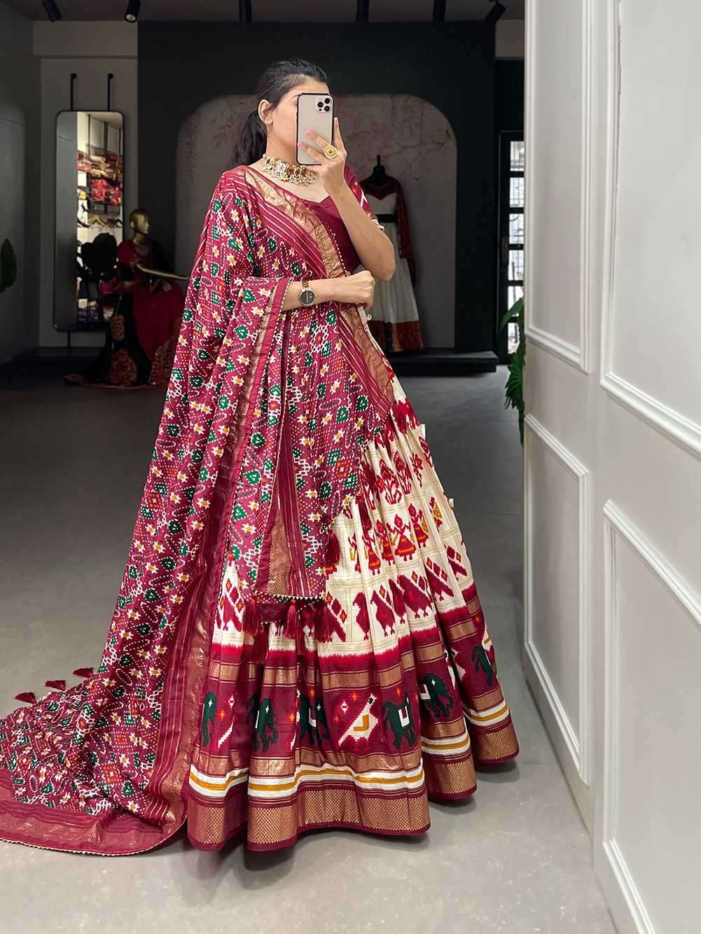 pr lnb1685 traditional wear stitch lehenga with unstitch blouse dupatta