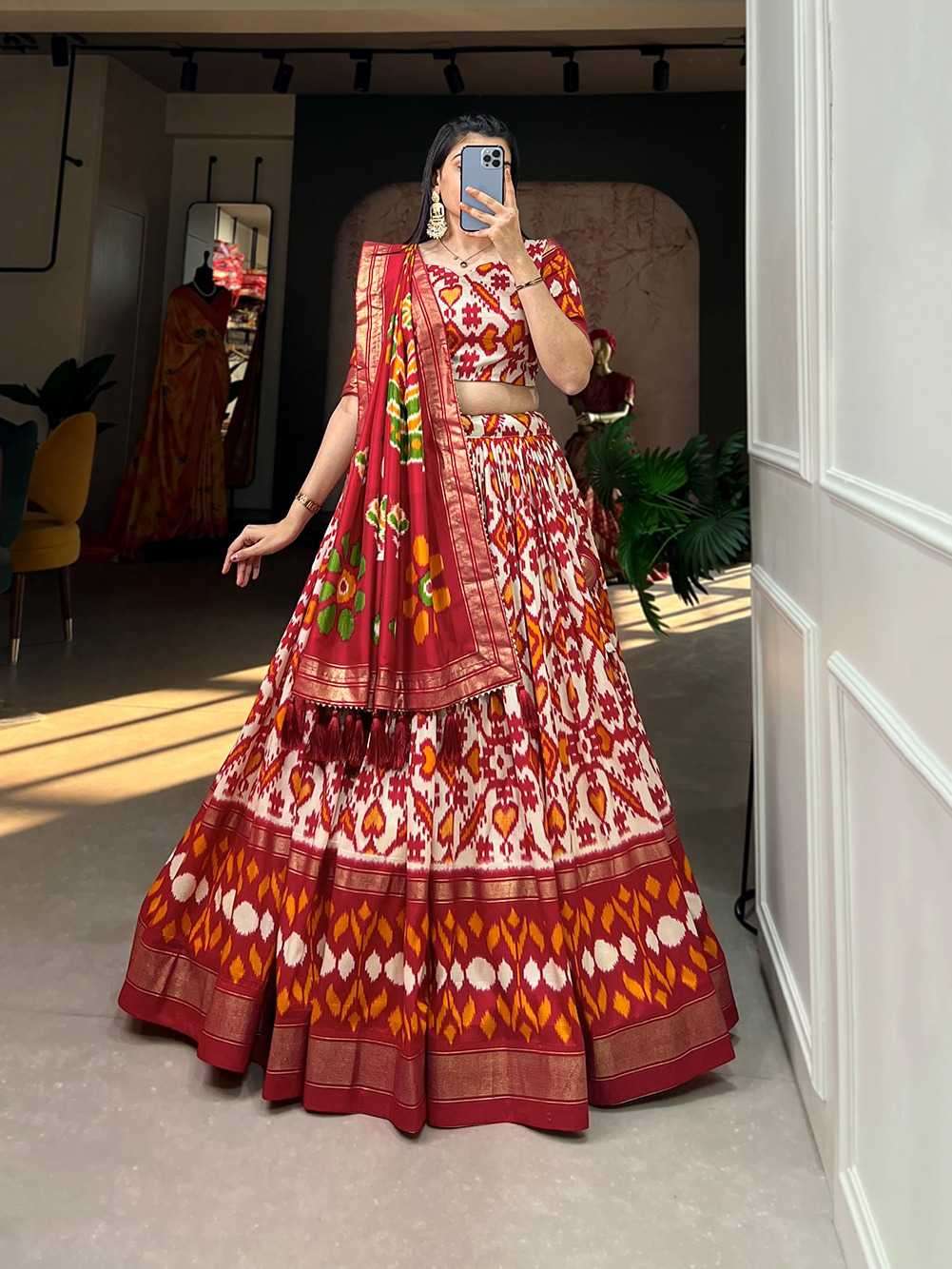 pr lnb1690 tussar silk lehenga with unstitch blouse dupatta catalog