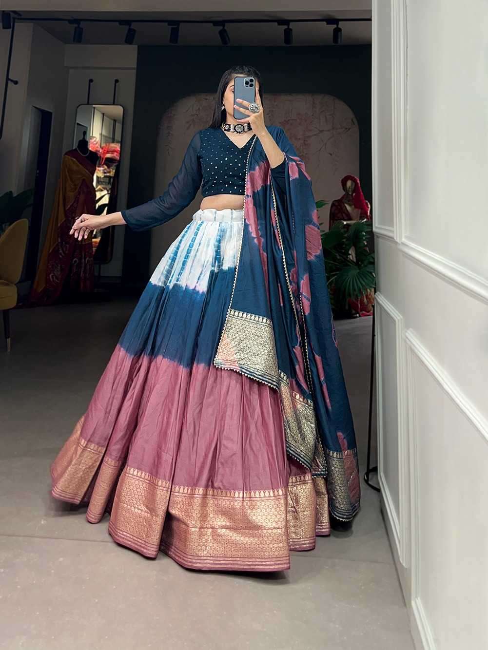 pr lnb1901 elegant festive wear stitch lehenga with unstitch blouse dupatta