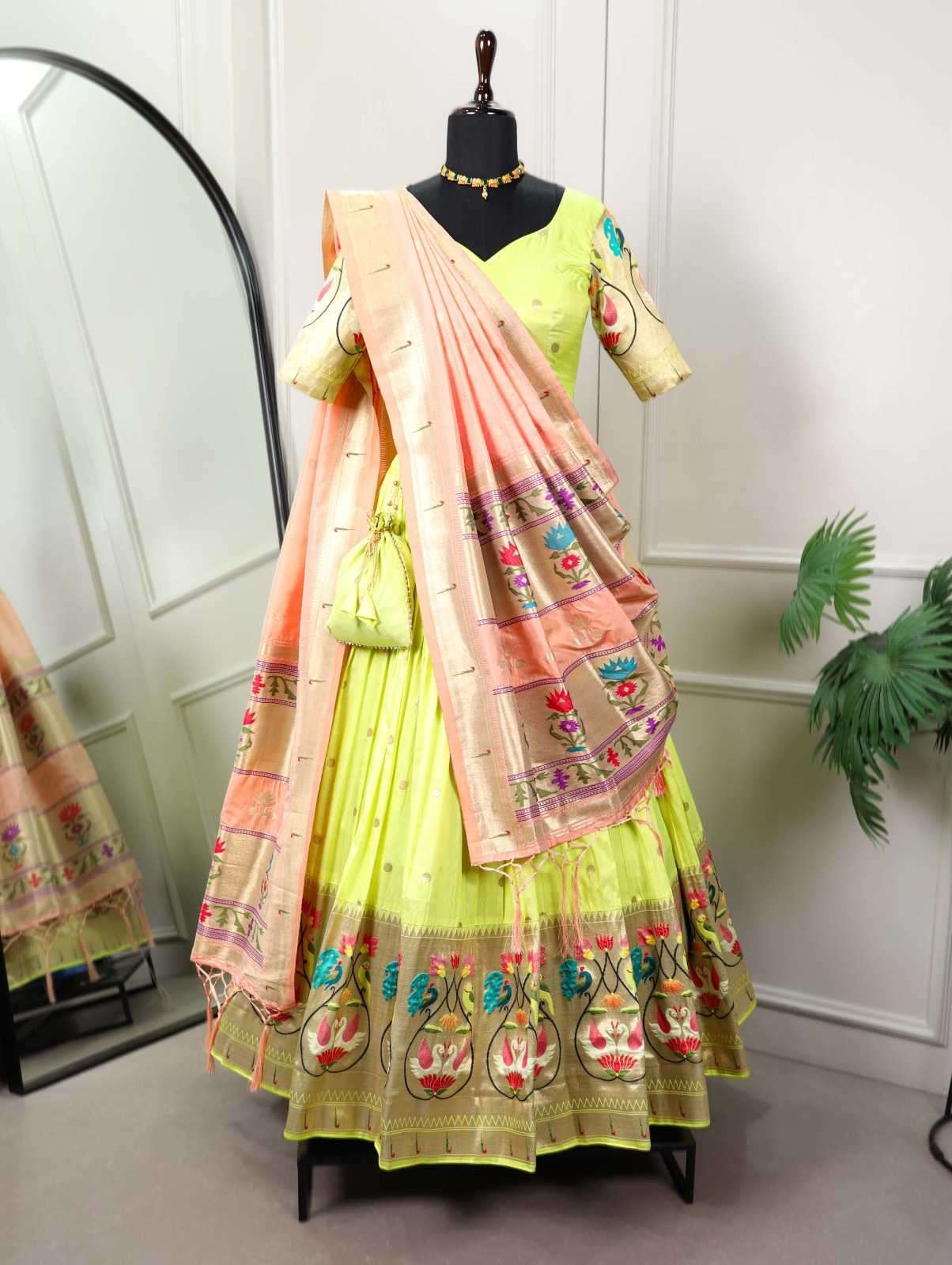 pr lnb2030prt Jacquard Silk Weaving Zari Work lehenga