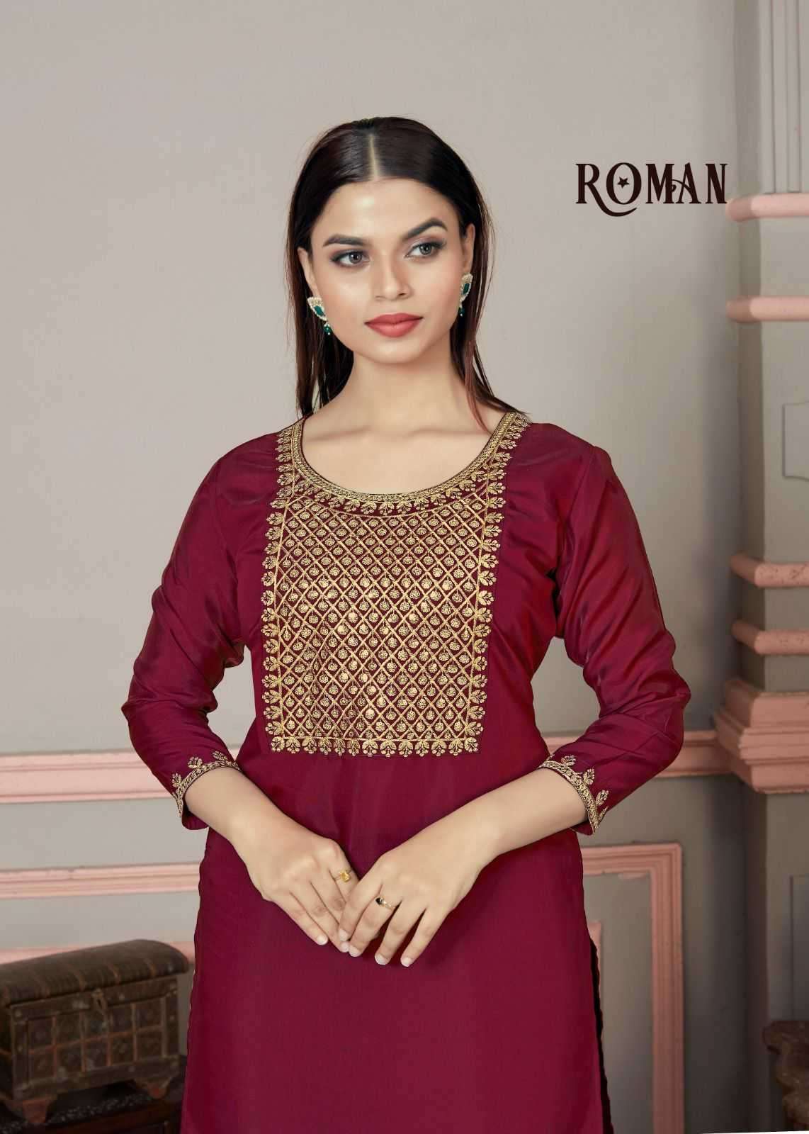 pr roman series 1001-1006 roman silk kurti 