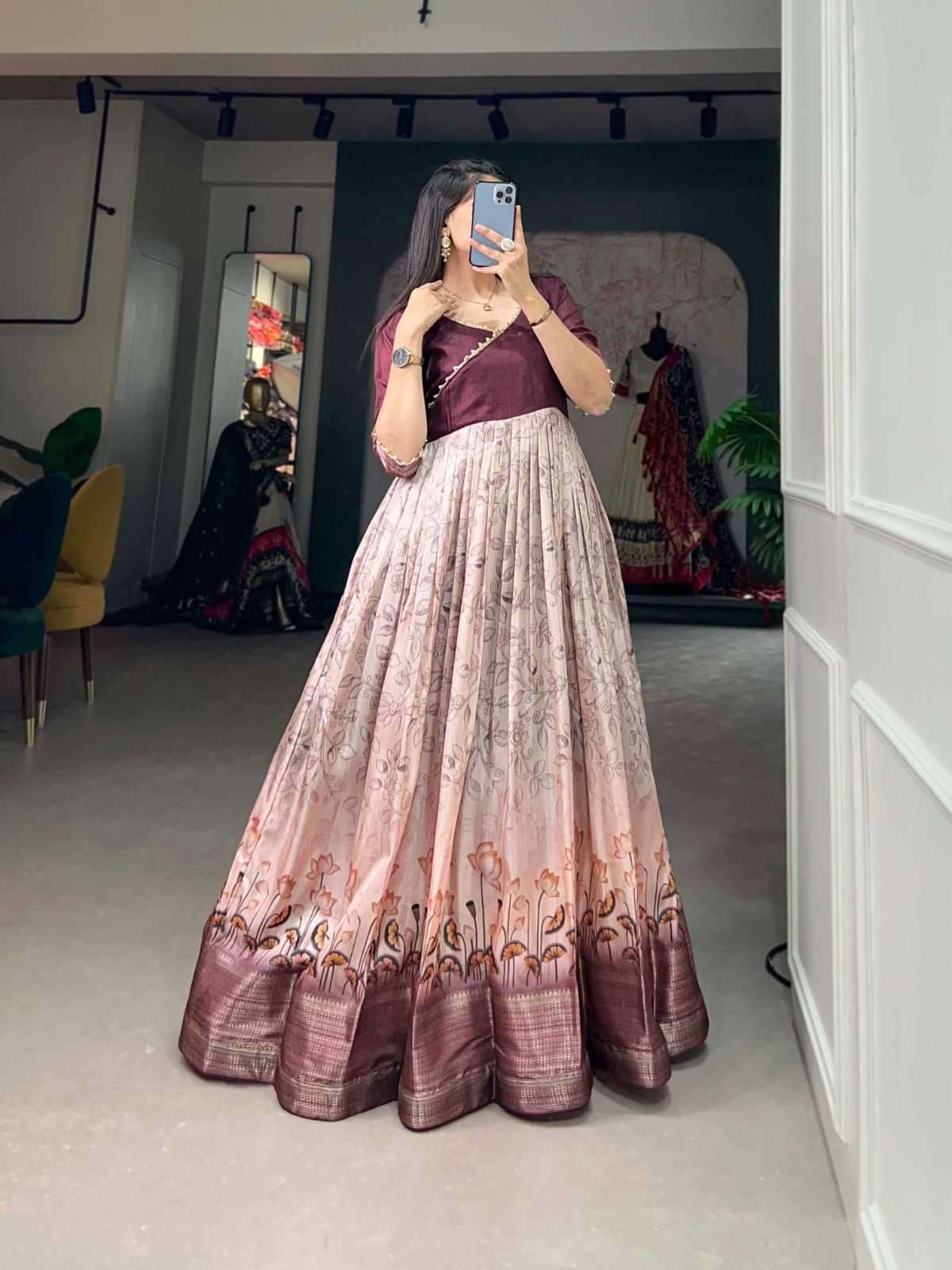 pr ynf5021 function wear printed long gown collection