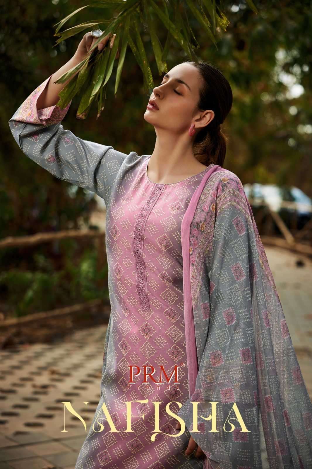 prm trendz nafisha series 1001-1008 Pure Musline Silk suit