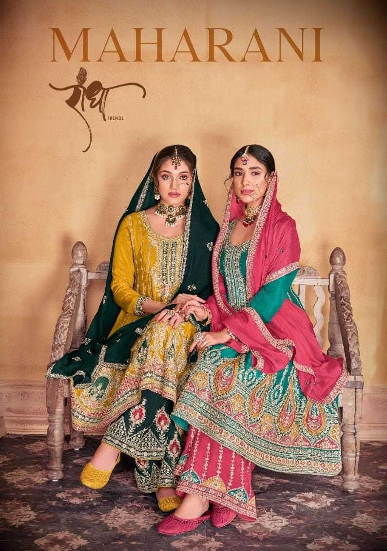 radha trendz maharani series 2051-2054 heavy premium chinon suit 