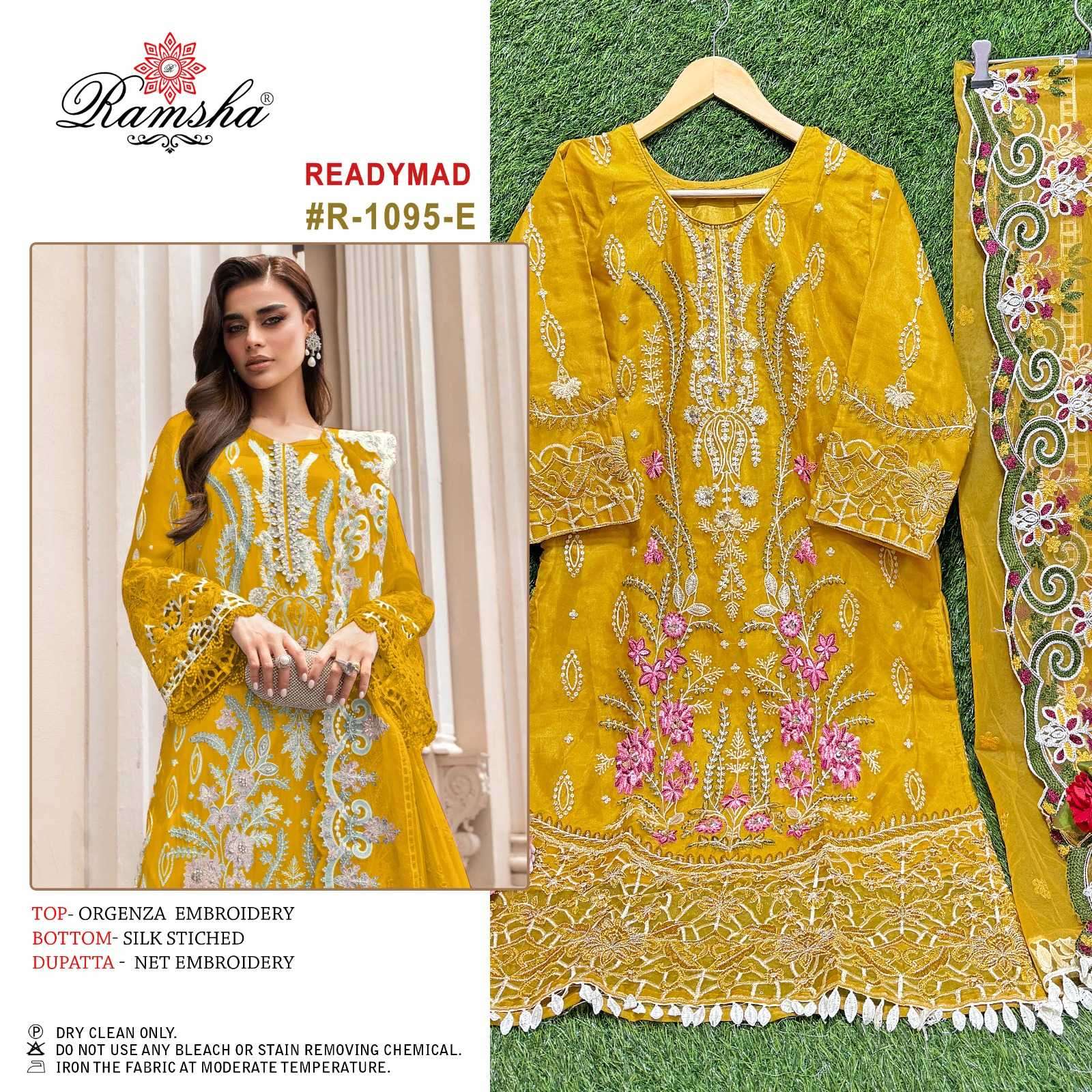 ramsha R-1095 efgh organza embroidery readymade suit 