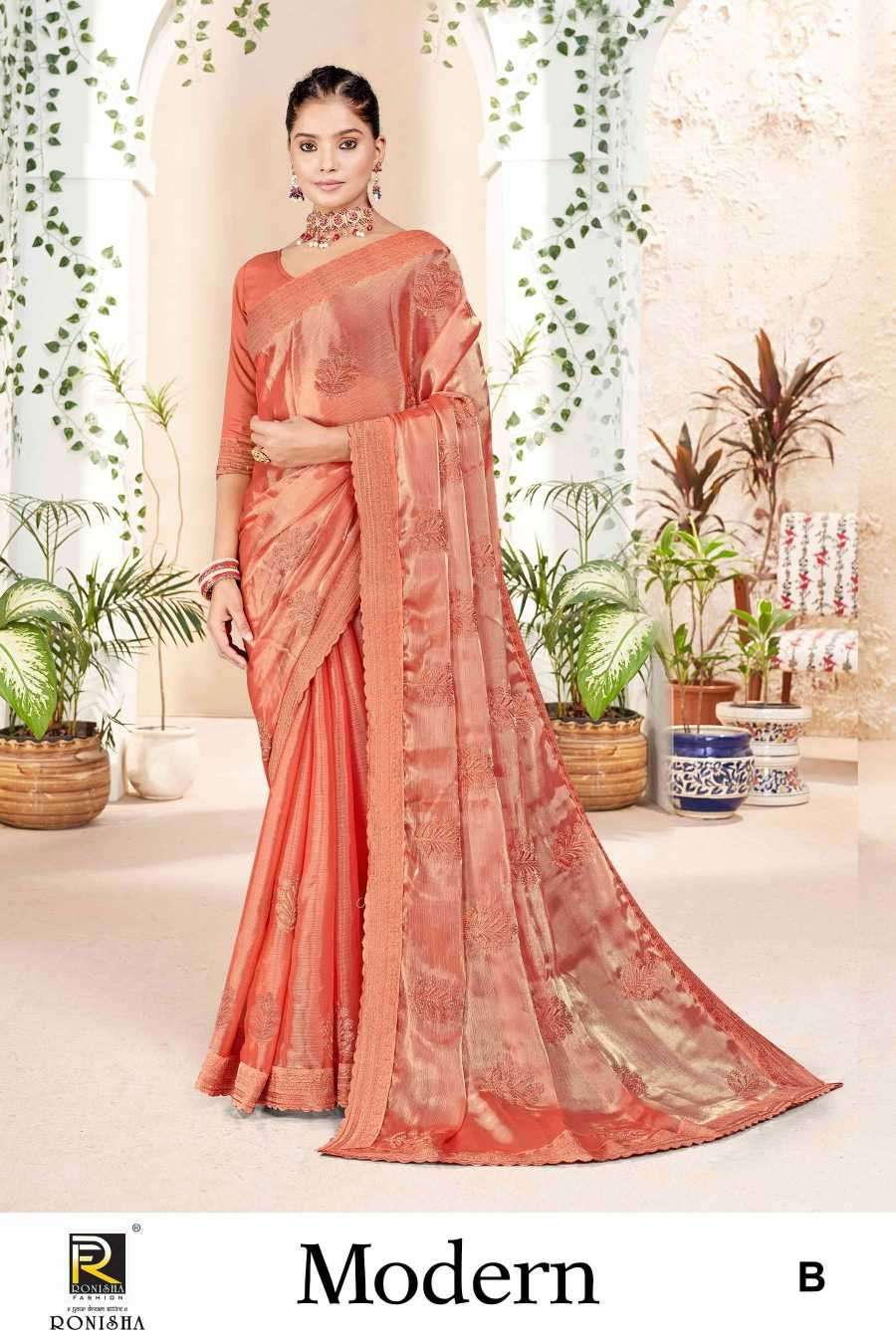 ranjna saree modern fancy fabrics saree