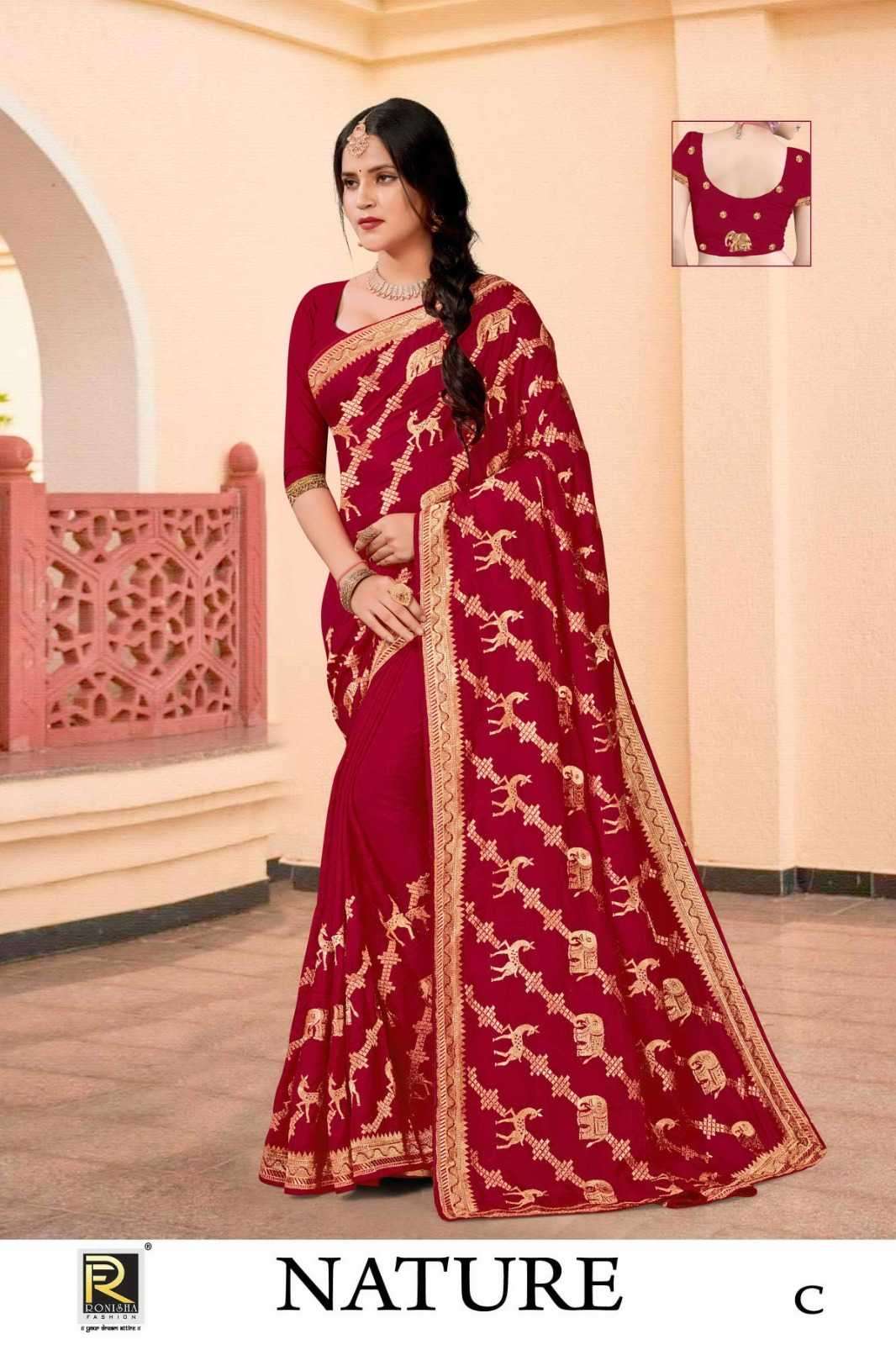 ranjna saree nature satin saree