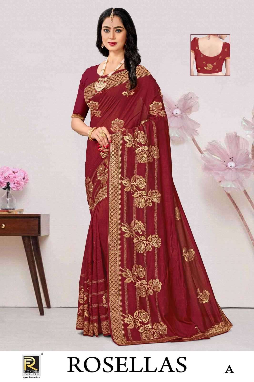 ranjna saree rosellas vichitra blooming saree