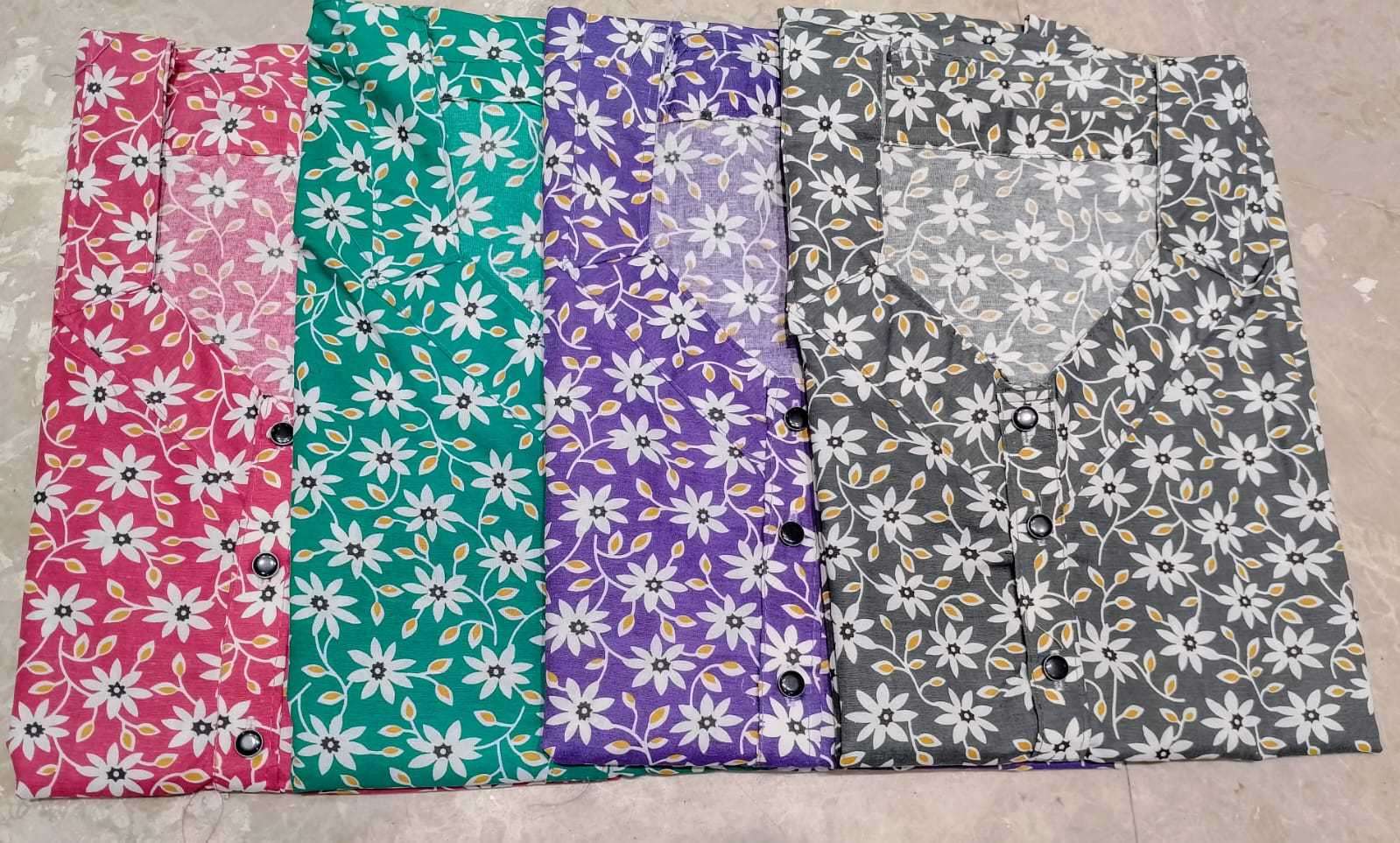 ruchee fashion cotton 3 button part 5 comfy wear ladies nighty