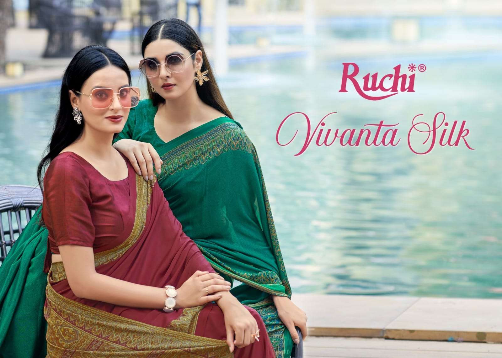 Ruchi Vivanta Silk Vol 27 designer silk crape saree