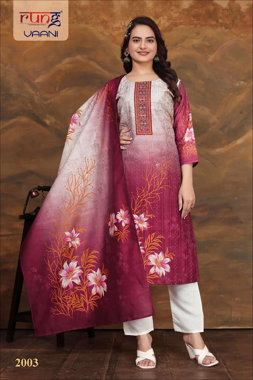rung vaani series 2001-2006 heavy silk readymade suit 