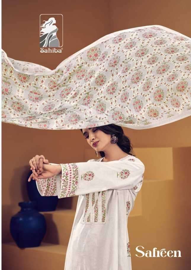 sahiba safreen pure cotton lawn suit 
