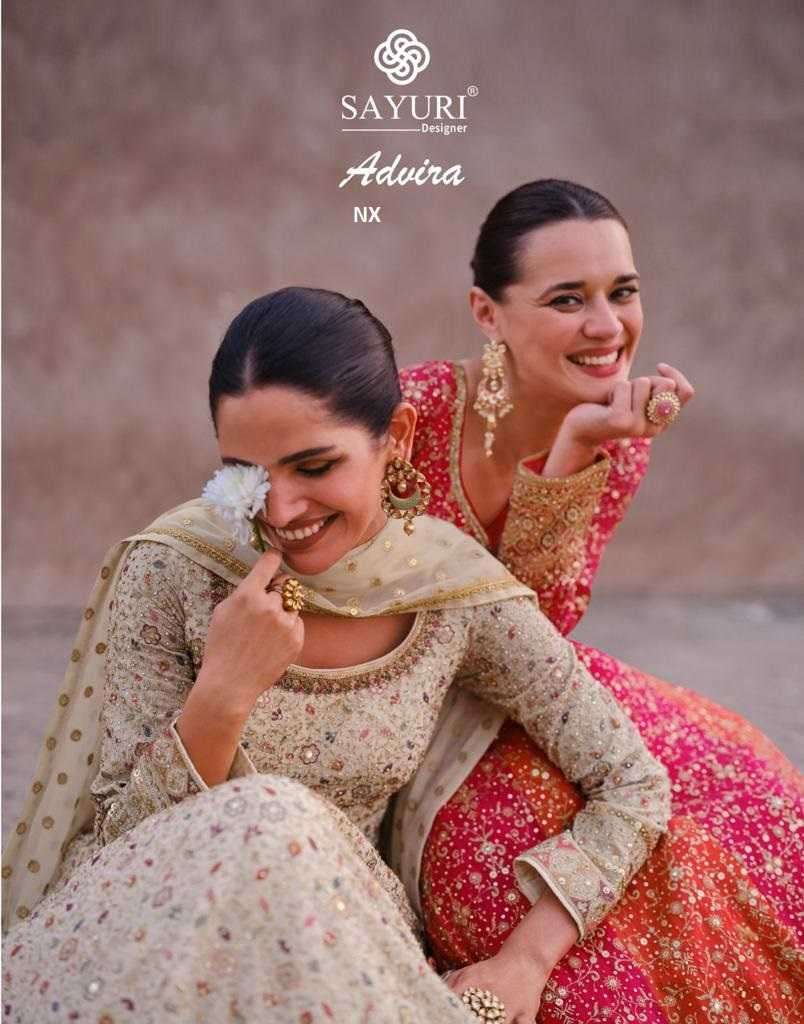 sayuri advira nx real georgette gown with dupatta 