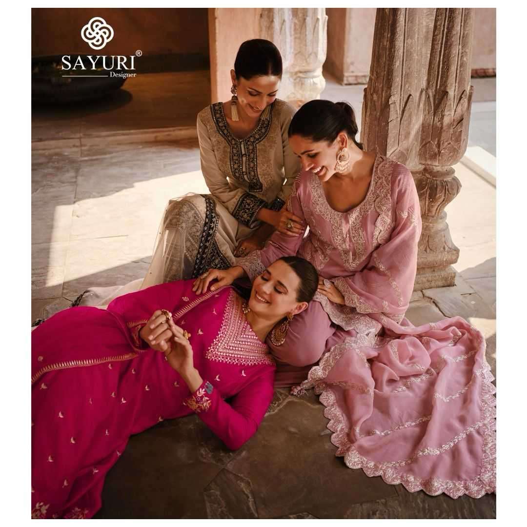 sayuri ruhani series 5428-5430 real georgette suit 