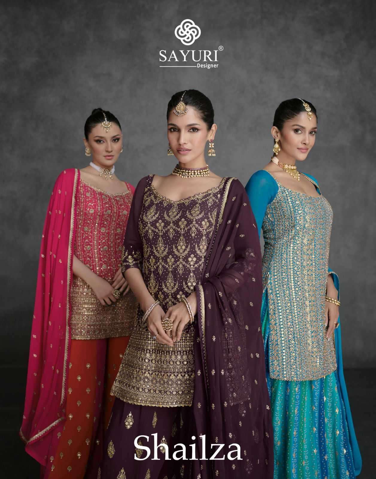 sayuri shailza series 5422-5424 real georgette suit 
