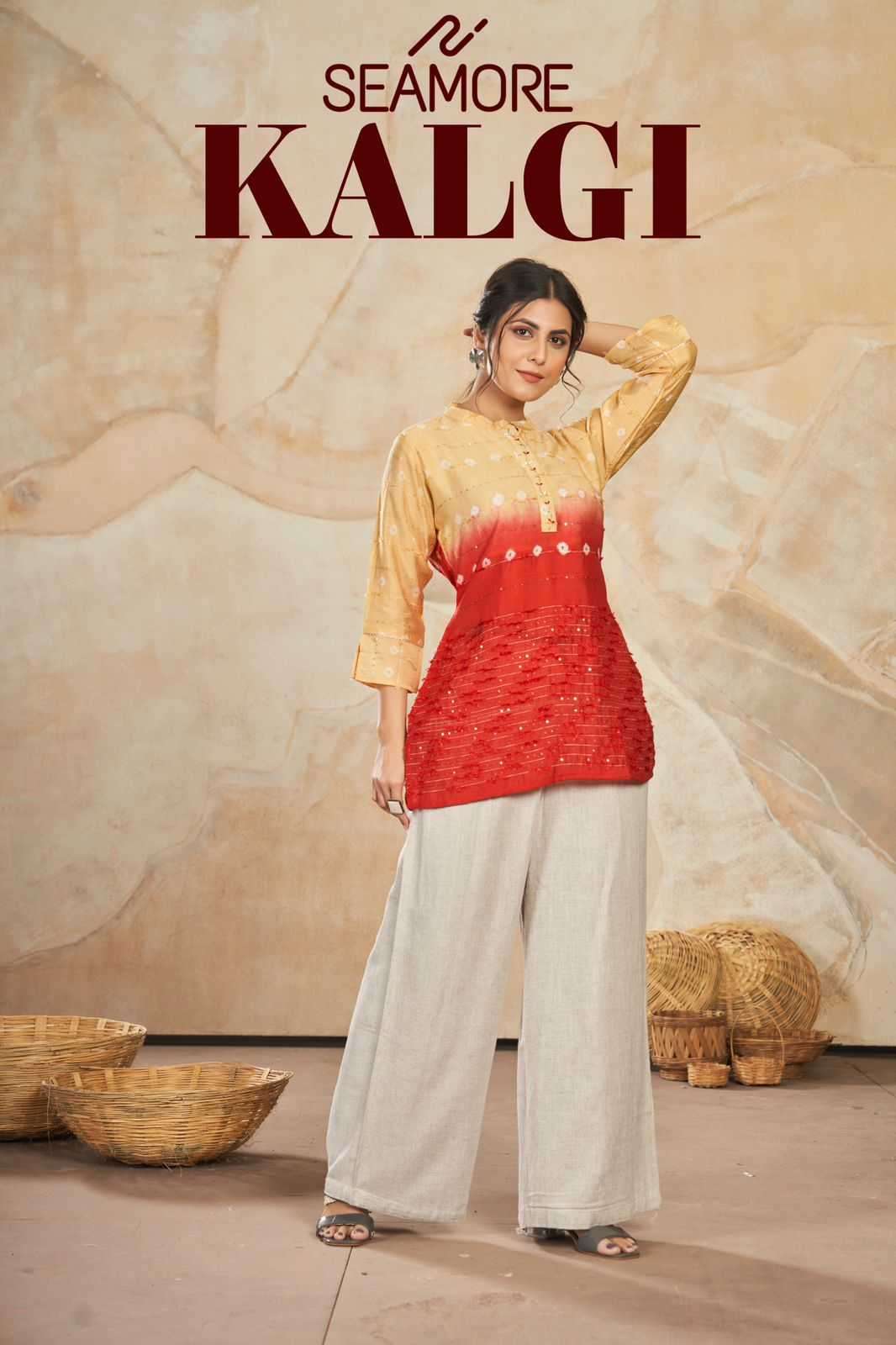 seamore kalgi series 3042-3047 Model Silk Far kurti