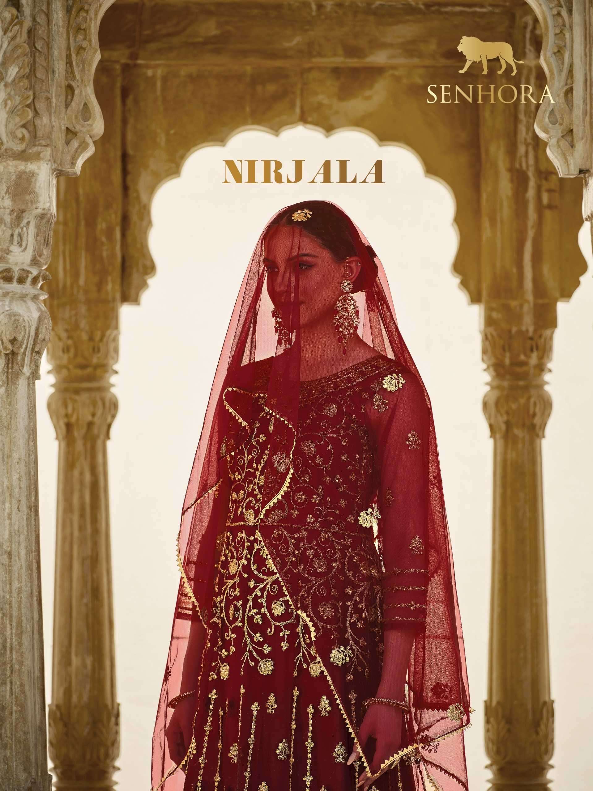 senhora nirjala 3024-3026 Pure Butterfly Net gown with dupatta