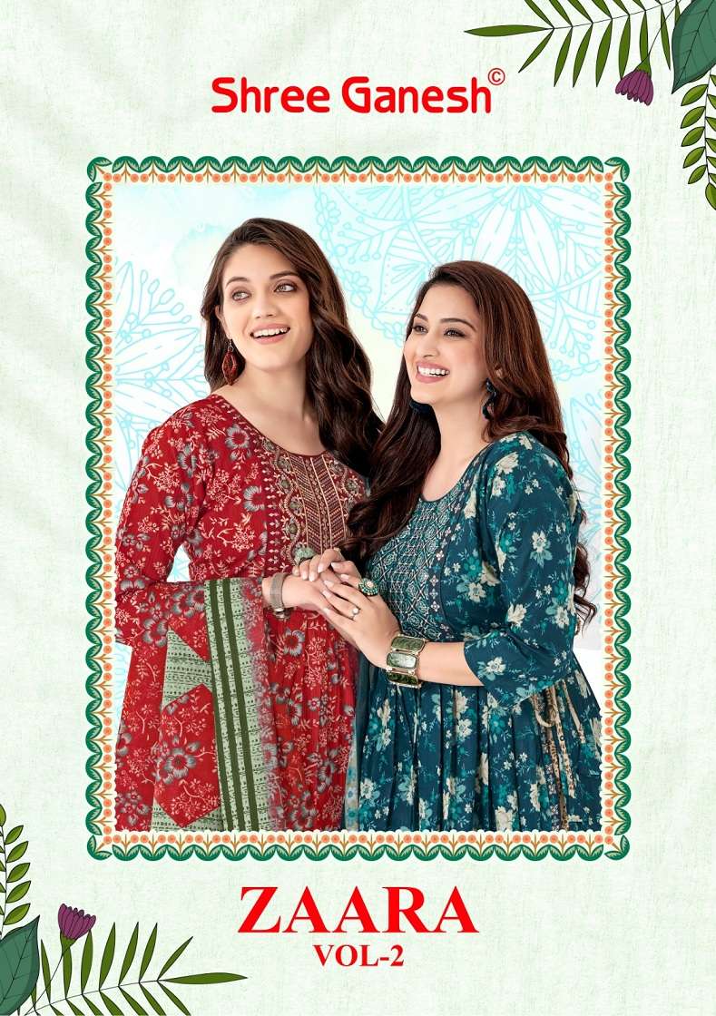Shree Ganesh Zaara Vol-2 series 1201-1209 Pure Cotton readymade suit 