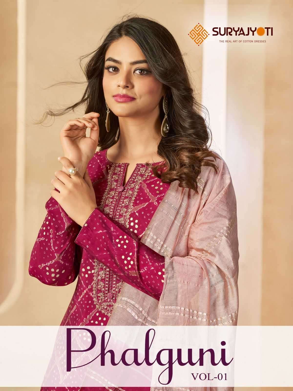suyajyoti phalguni vol 1 series 1001-1008 chanderi suit 