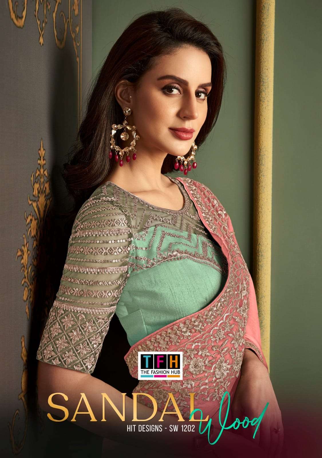 TFH Sandalwood Hit Design SW-1202 designer fancy silk saree