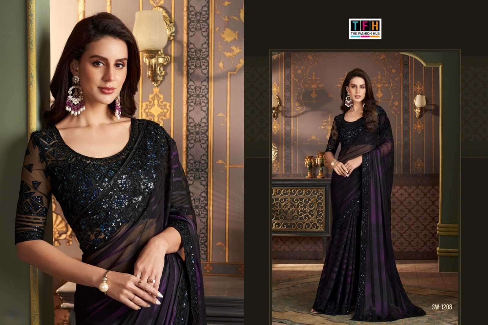 tfh sandalwood vol 12 nx fancy silk saree