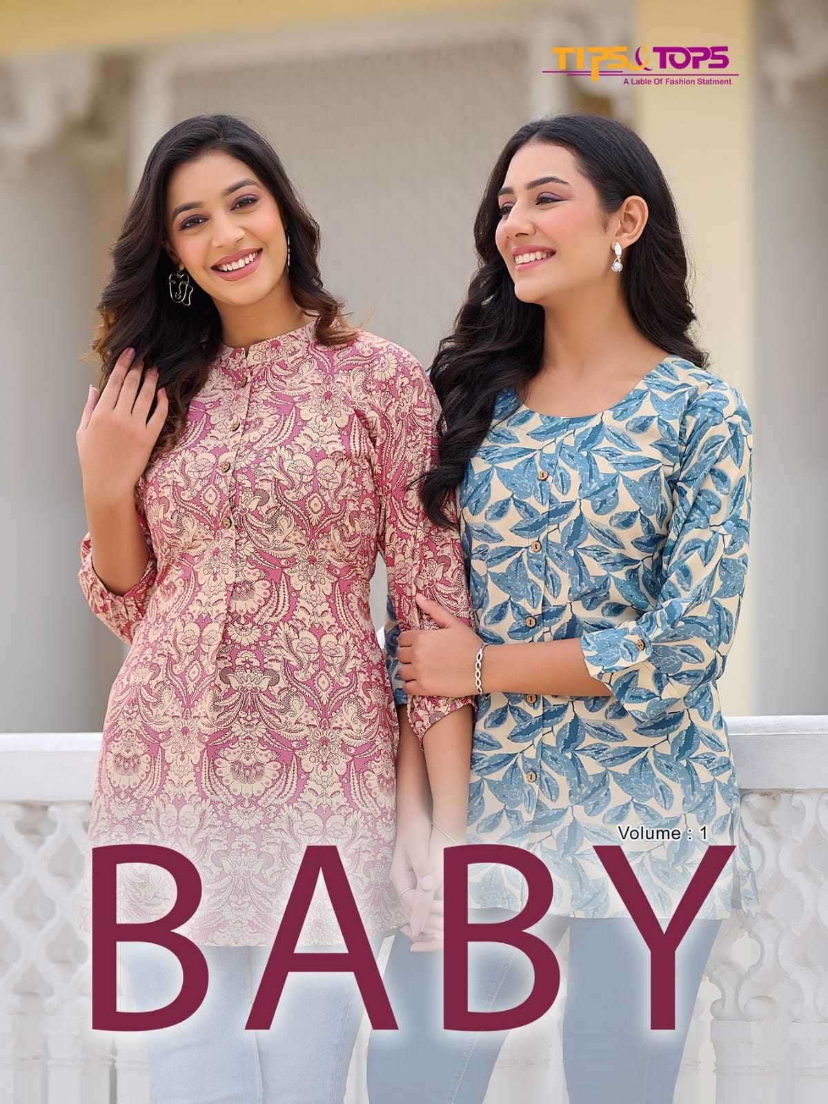 tips and tops baby vol 1 series 101-106 Heavy Reyon Print short tops 