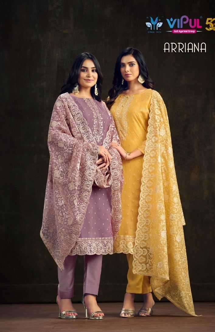 vipul arriana series 5491-5496 soft organza suit 